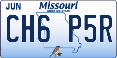 MO license plate CH6P5R