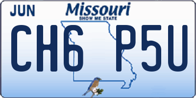 MO license plate CH6P5U