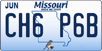 MO license plate CH6P6B