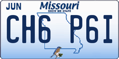 MO license plate CH6P6I