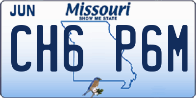 MO license plate CH6P6M