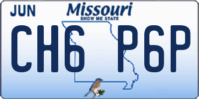 MO license plate CH6P6P