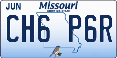 MO license plate CH6P6R