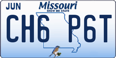 MO license plate CH6P6T