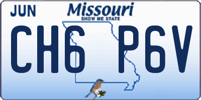 MO license plate CH6P6V