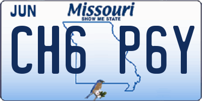 MO license plate CH6P6Y
