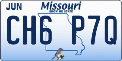 MO license plate CH6P7Q