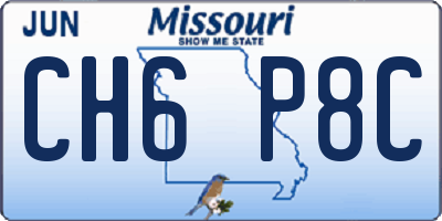 MO license plate CH6P8C