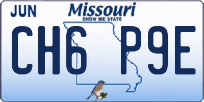 MO license plate CH6P9E