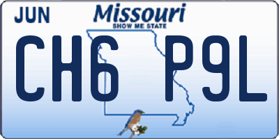 MO license plate CH6P9L