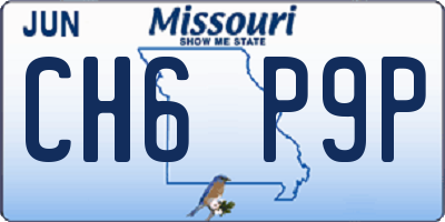 MO license plate CH6P9P
