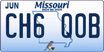 MO license plate CH6Q0B