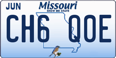 MO license plate CH6Q0E