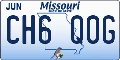 MO license plate CH6Q0G