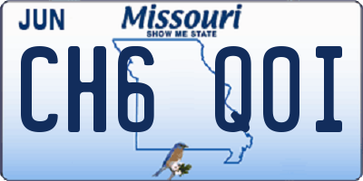 MO license plate CH6Q0I