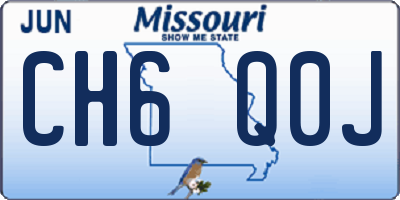 MO license plate CH6Q0J