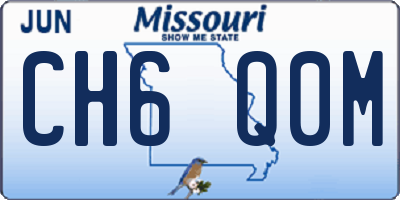 MO license plate CH6Q0M