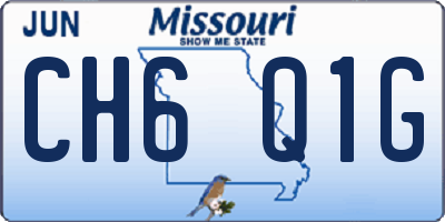 MO license plate CH6Q1G