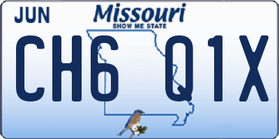 MO license plate CH6Q1X