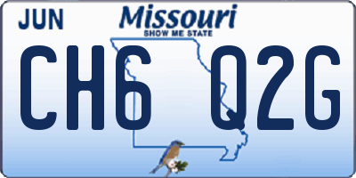 MO license plate CH6Q2G