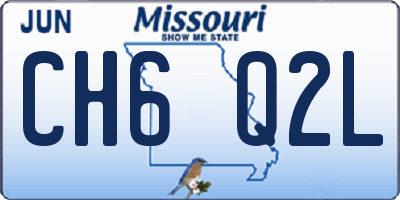 MO license plate CH6Q2L