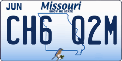 MO license plate CH6Q2M