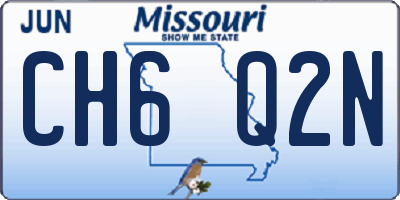 MO license plate CH6Q2N