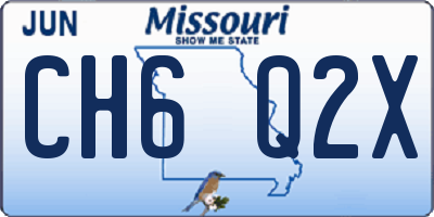 MO license plate CH6Q2X