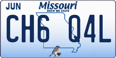 MO license plate CH6Q4L