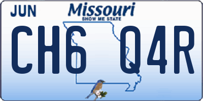 MO license plate CH6Q4R