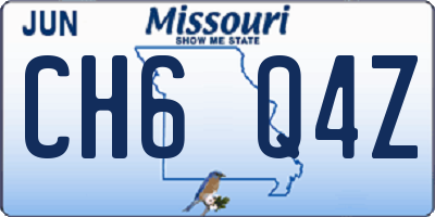 MO license plate CH6Q4Z