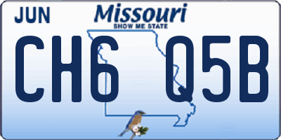 MO license plate CH6Q5B
