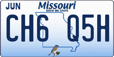 MO license plate CH6Q5H