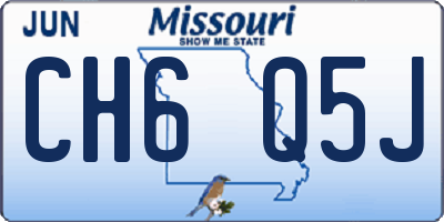 MO license plate CH6Q5J