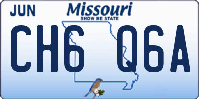 MO license plate CH6Q6A