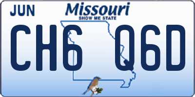MO license plate CH6Q6D