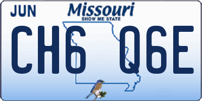 MO license plate CH6Q6E