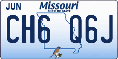 MO license plate CH6Q6J