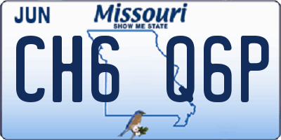 MO license plate CH6Q6P
