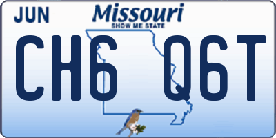 MO license plate CH6Q6T