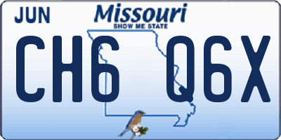 MO license plate CH6Q6X
