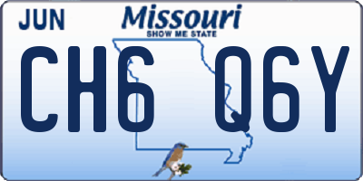 MO license plate CH6Q6Y