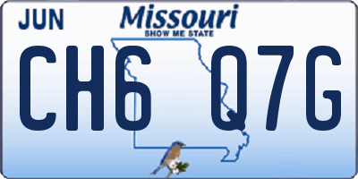 MO license plate CH6Q7G