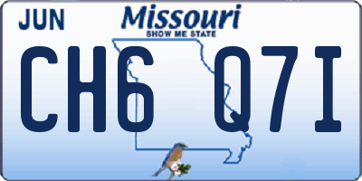 MO license plate CH6Q7I
