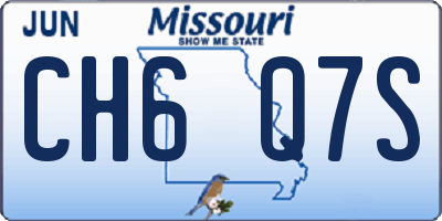 MO license plate CH6Q7S