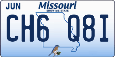 MO license plate CH6Q8I
