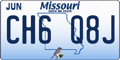 MO license plate CH6Q8J