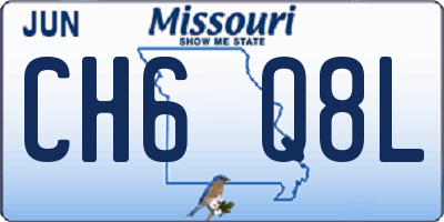 MO license plate CH6Q8L