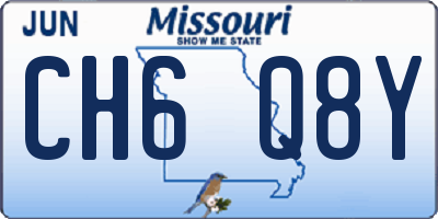 MO license plate CH6Q8Y