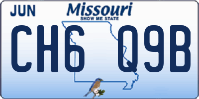 MO license plate CH6Q9B